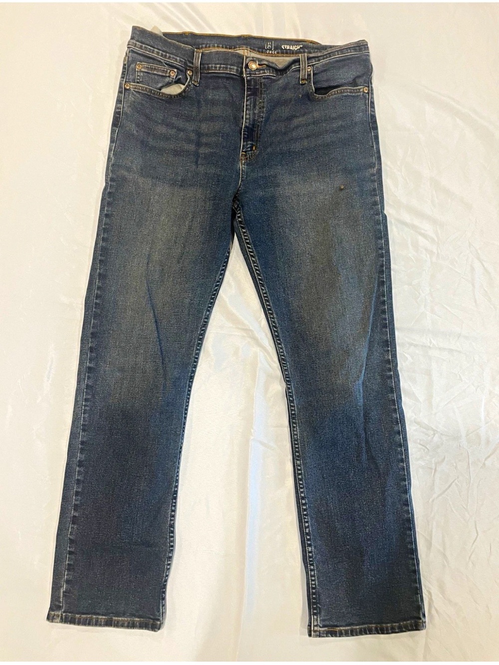 George Jeans Men's size 36x32 Dark Blue Straight Jeans